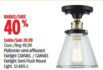 Canadian Tire CANVAS Fairlight Semi-Flush Mount Light offer