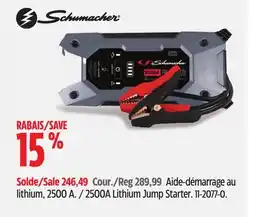 Canadian Tire Schumacher 2500A Lithium Jump Starter offer