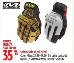Canadian Tire Selected Work Gloves offer