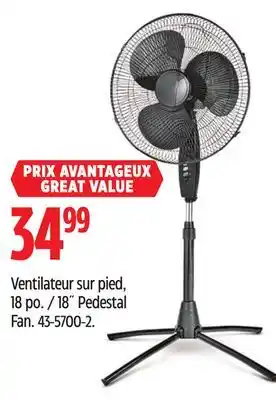 Canadian Tire For living 18˝ Pedestal Fan offer
