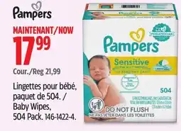 Canadian Tire Pampers Baby Wipes, 504 Pack offer