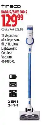 Canadian Tire Tineco Lightweight Cordless Vacuum offer