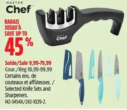 Canadian Tire MasterChef Selected Knife Sets and Sharpeners offer
