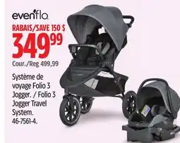Canadian Tire Evenflo Folio 3 Jogger Travel System offer