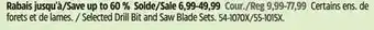 Canadian Tire Selected Drill Bit and Saw Blade Sets offer