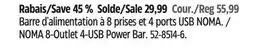 Canadian Tire NOMA 8-Outlet 4-USB Power Bar offer