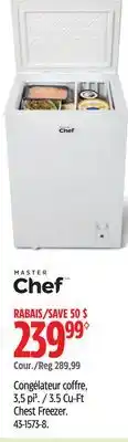 Canadian Tire Master Chef 3.5 Cu-Ft Chest Freezer offer