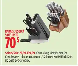 Canadian Tire Selected Knife Block Sets offer