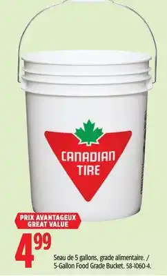 Canadian Tire Canadian tire 5-Gallon Food Grade Bucket offer