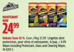 Canadian Tire Armor All 4-Pk Wipes Including Protectant, Glass and Cleaning Wipes offer