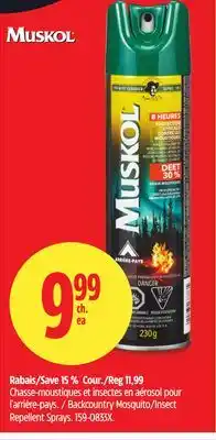 Canadian Tire MUSKOL Backcountry Mosquito/Insect Repellent Sprays offer