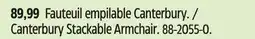 Canadian Tire Canterbury Stackable Armchair offer