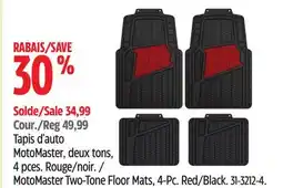 Canadian Tire MotoMaster Two-Tone Floor Mats, 4-Pc offer