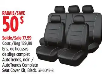 Canadian Tire AutoTrends Complete Seat Cover Kit, Black offer