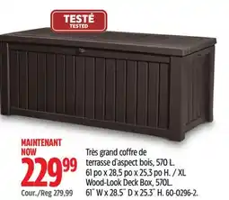 Canadian Tire XL Wood-Look Deck Box offer