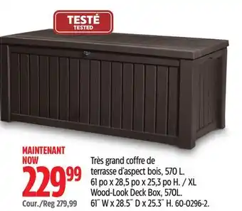 Canadian Tire XL Wood-Look Deck Box offer