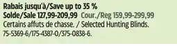 Canadian Tire Selected Hunting Blinds offer