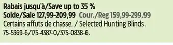Canadian Tire Selected Hunting Blinds offer
