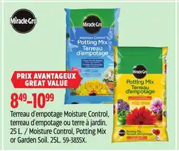 Canadian Tire Miracle-Gro Moisture Control, Potting Mix or Garden Soil offer