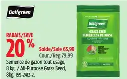 Canadian Tire Golfgreen All-Purpose Grass Seed offer