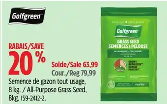 Canadian Tire Golfgreen All-Purpose Grass Seed offer