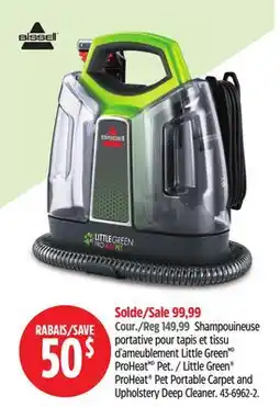 Canadian Tire Bissell Little Green ProHeat Pet Portable Carpet and Upholstery Deep Cleaner offer