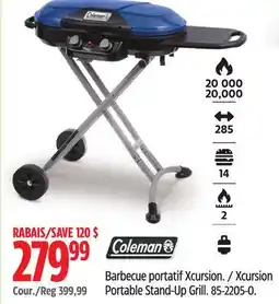 Canadian Tire Coleman Xcursion Portable Stand-Up Grill offer