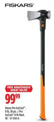 Canadian Tire Fiskars Pro IsoCore 8-lb Maul, 36˝ offer
