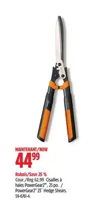 Canadian Tire Fiskars PowerGear2 23˝ Hedge Shears offer