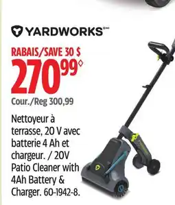 Canadian Tire Yardworks 20V Patio Cleaner with 4Ah Battery & Charger offer