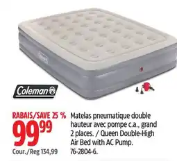 Canadian Tire Coleman Queen Double-High Air Bed with AC Pump offer