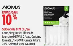 Canadian Tire Noma ERV 8 Furnace Filters offer