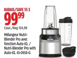 Canadian Tire Ninja Nutri-Blender Pro with Auto-iQ offer