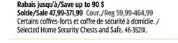 Canadian Tire Selected Home Security Chests and Safe offer