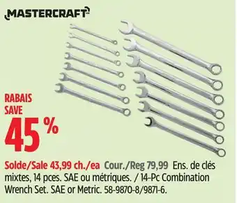 Canadian Tire 14-Pc Combination Wrench Set offer
