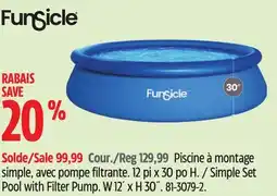 Canadian Tire Funsicle Simple Set Pool with Filter Pump offer