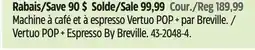 Canadian Tire POP + Espresso By Breville offer