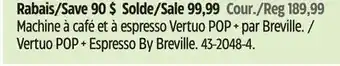 Canadian Tire POP + Espresso By Breville offer