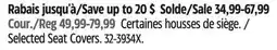 Canadian Tire Selected Seat Covers offer