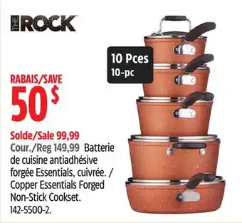 Canadian Tire The Rock Copper Essentials Forged Non-Stick Cookset offer