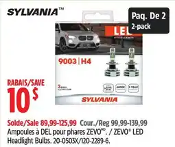 Canadian Tire ZEVO LED Headlight Bulbs offer