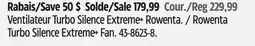 Canadian Tire Rowenta Turbo Silence Extreme+ Fan offer