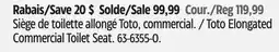 Canadian Tire Toto Elongated Commercial Toilet Seat offer