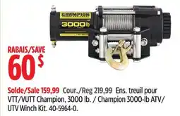 Canadian Tire Champion 3000-lb ATV/ UTV Winch Kit offer