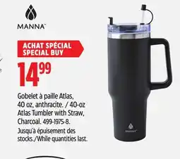 Canadian Tire Manna 40-oz Atlas Tumbler with Straw offer