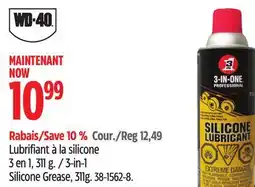 Canadian Tire WD-40 3-in-1 Silicone Grease, 311g offer