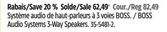 Canadian Tire BOSS Audio Systems 3-Way Speakers offer