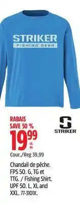 Canadian Tire Striker Fishing Shirt offer