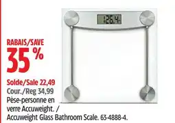 Canadian Tire Accuweight Glass Bathroom Scale offer