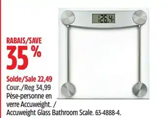 Canadian Tire Accuweight Glass Bathroom Scale offer